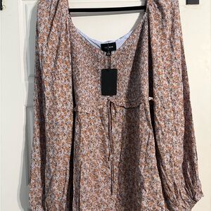 NWT hayson 3x Floral Print Blouse